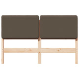 Upholstered Headboard Brown and Taupe 120 cm Solid Pine Wood 880081