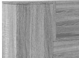 Headboard Cabinet with LED Grey Sonoma 220x16.5x103.5 cm 839278