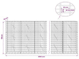 Gabion with 3.5 mm Wire and 5x10 cm Mesh 850x10x150 cm 3462563