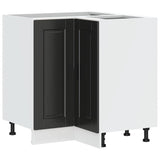 Kitchen Corner Base Cabinet Porto Black Engineered Wood 853988