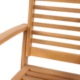 Chair 2 Piece Brown 65 x 60 x 76.5 cm Solid Teak Wood 42006402