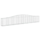 Arched Gabion Baskets 9 pcs 400x30x60/80 cm Galvanised Iron 3145807