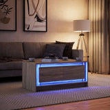 Coffee Table with LED Lights Sonoma Oak Engineered Wood 851986