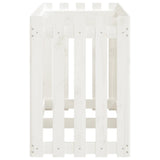 Garden Raised Bed with Fence Design White 150x50x70 cm Solid Wood Pine 832498