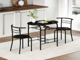 Three-Piece Compact Dining Set - Black T3398P423520