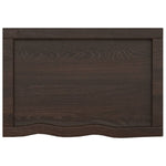 ZNTS Bathroom Countertop Dark Brown 60x40x cm Treated Solid Wood 3156201
