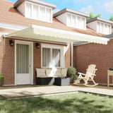 Retractable Awning Cream 400 x 300 cm Fabric and Metal 3330489