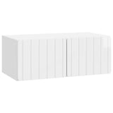 Wall-Mounted TV Cabinet High Gloss White 78.5 x 41 x 30 cm 898349