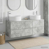 Bathroom Furniture Set 3 pcs Concrete Grey 3405958