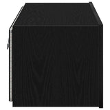 TV Wall Cabinet Black Oak 80 x 35 x 31 cm Engineered Wood 863108