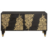 Coffee Table Black 80 x 50 x 40 cm Solid Mango Wood 4018813