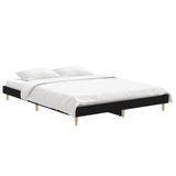 Bed Frame without Mattress Black 140x190 cm Engineered Wood 832070
