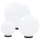 ZNTS LED Bowl Lamp Set 3 Pieces Spherical 20/30/40 cm PMMA 50659
