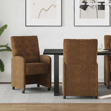 Dining Chairs with Wheels 2 pcs Brown 58 x 67 x 97 cm 42017861