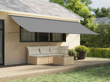 Retractable Awning Anthracite 400x150 cm Fabric and Steel 368756