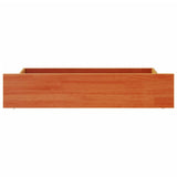 Bed Drawers 4 pcs Wax Brown Solid Wood Pine 847167