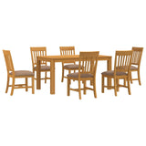 Dining Set 7 pcs Grey Solid Oak Wood 3430368