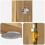 Outdoor Shower 226 cm Solid Acacia Wood and Stainless Steel 903113