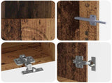 3 Piece LED TV Cabinet Old Wood Engineered Wood 3416507