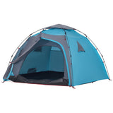 ZNTS Camping Tent Dome 4-Person Blue Quick Release 4004243