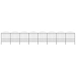 ZNTS Garden Fence with Spear Top Steel x13.6 m Black 277755