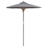Garden Parasol Dark Grey 180 x 230 cm Bamboo 4108085