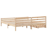 Bed Frame without Mattress 200x200 cm Solid Wood Pine 3301618