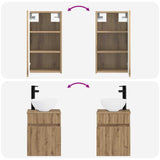 Bathroom Furniture Set 3 pcs Artisan Oak 33 x 34.5 x 160 cm 3406092