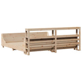 Bed Frame without Mattress 200x200 cm Solid Wood Pine 3306447