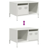 Coffee Table White 68.5x50x43.5 cm Cold-rolled Steel 851285