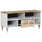 ZNTS TV Cabinet 100x33.5x46 cm Solid Wood Mango 4018680