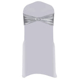 25 pcs Stretchable Chair Band with Diamond Buckle Silver 133580