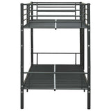 Bunk Bed Black Powder-coated metal 90x200cm mattress size Durable 287910