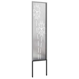 Garden Privacy Screen Silver 32 x 140 cm Stainless steel 876214