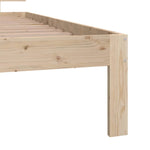 Bed Frame without Mattress Solid Wood Pine 90x200cm 810480