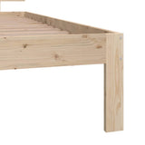 Bed Frame without Mattress Solid Wood Pine 90x200cm 810480