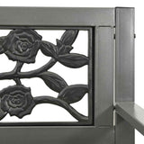 Garden Bench 125 cm Steel Grey 312038