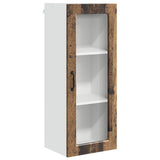 Wall Glass Cabinet PORTO Old Wood 40 x 31 x 100 cm 885453
