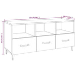 TV Cabinet Sonoma Oak 102x35x50 cm Engineered Wood 812612