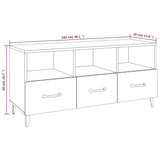 TV Cabinet Sonoma Oak 102x35x50 cm Engineered Wood 812612
