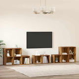 TV Cabinet Set Wall-mounted 8 pcs Old Wood Engineered Wood 3393273