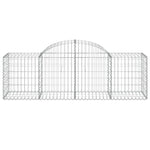 Arched Gabion Baskets 10 pcs 200x50x60/80 cm Galvanised Iron 3146286