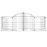 Arched Gabion Baskets 10 pcs 200x50x60/80 cm Galvanised Iron 3146286