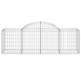 Arched Gabion Baskets 2 pcs 200x50x60/80 cm Galvanised Iron 3146278