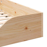 Bed Frame Brown 100 x 210 cm Solid Pine Wood 873406
