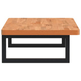 Basin Shelf Wall Mounted Steel and Solid Wood Beech 3302365
