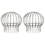 Gutter Leaf Guard 2 pcs Silver 200 mm Stainless Steel 42019392