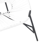 Garden Egg Chair Black and White Poly Rattan 4009288