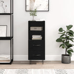 ZNTS Sideboard Black 34.5x34x90 cm Engineered Wood 828661