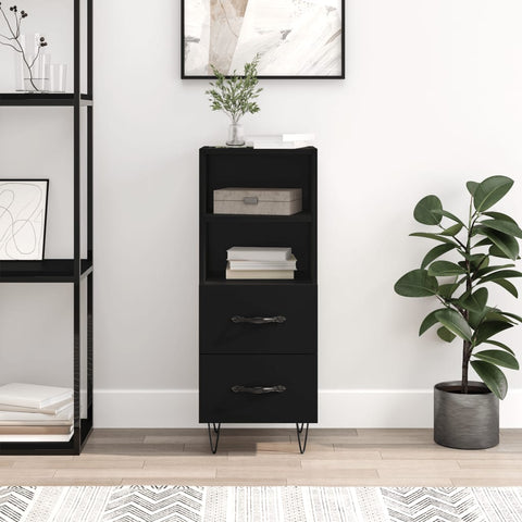 ZNTS Sideboard Black 34.5x34x90 cm Engineered Wood 828661